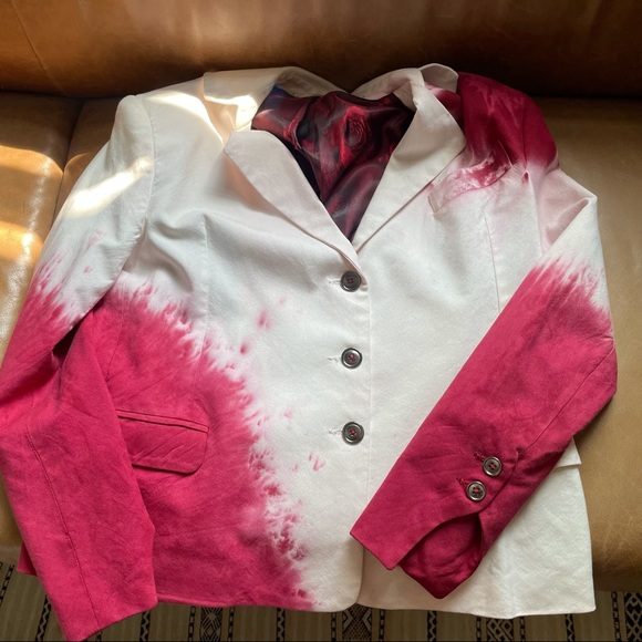 Hand Tie dyed vintage blazer jacket - Picture 13 of 16